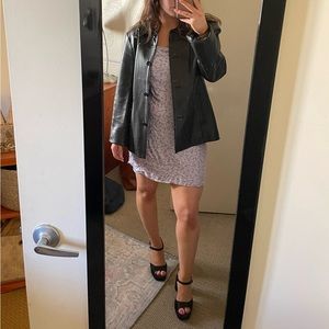 Vintage Ann Taylor Leather Blazer Jacket, 100% Genuine Leather